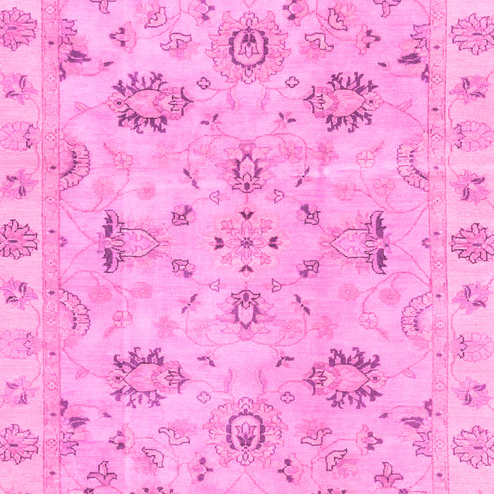 Machine Washable Oriental Pink Traditional Rug, wshabs4017pnk