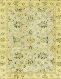 Abstract Mustard Yellow Oriental Rug, abs4017