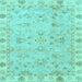 Square Oriental Light Blue Traditional Rug, abs4018lblu