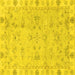 Square Oriental Yellow Traditional Rug, abs4018yw