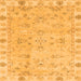 Square Machine Washable Oriental Orange Traditional Area Rugs, wshabs4018org