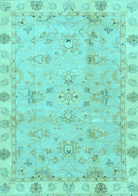 Oriental Light Blue Traditional Rug, abs4018lblu