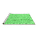 Sideview of Machine Washable Oriental Emerald Green Traditional Area Rugs, wshabs4018emgrn