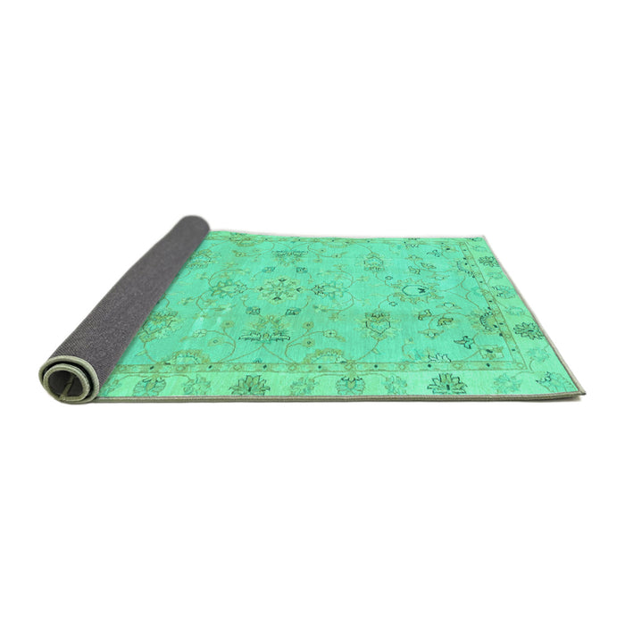 Sideview of Oriental Turquoise Traditional Rug, abs4018turq