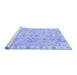 Sideview of Machine Washable Oriental Blue Traditional Rug, wshabs4018blu