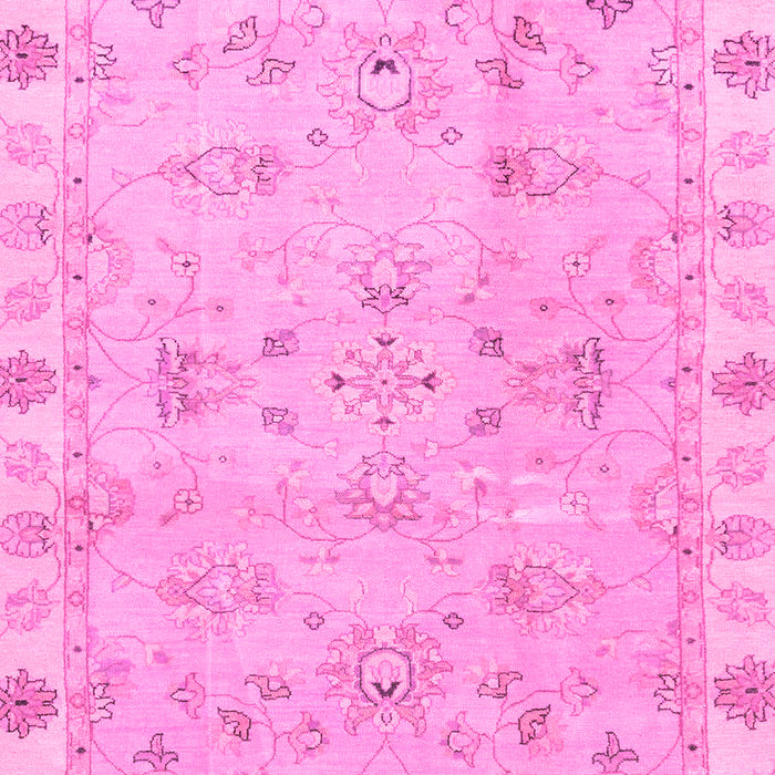 Machine Washable Oriental Pink Traditional Rug, wshabs4018pnk