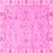 Square Oriental Pink Traditional Rug, abs4018pnk