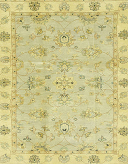 Abstract Mustard Yellow Oriental Rug, abs4018
