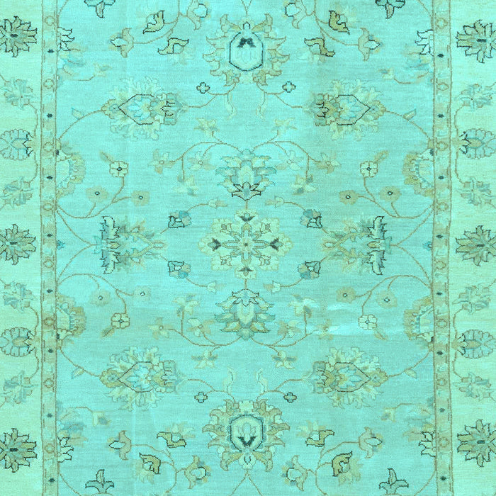 Machine Washable Oriental Light Blue Traditional Rug, wshabs4018lblu