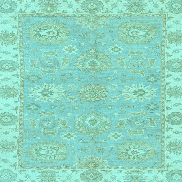Square Oriental Light Blue Traditional Rug, abs4019lblu