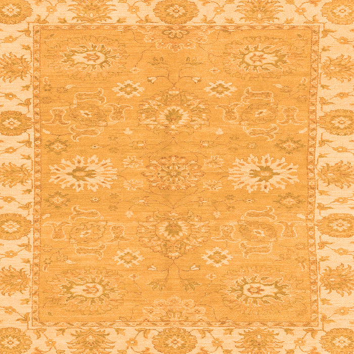 Square Oriental Orange Traditional Rug, abs4019org