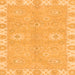 Square Machine Washable Oriental Orange Traditional Area Rugs, wshabs4019org