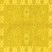 Square Oriental Yellow Traditional Rug, abs4019yw