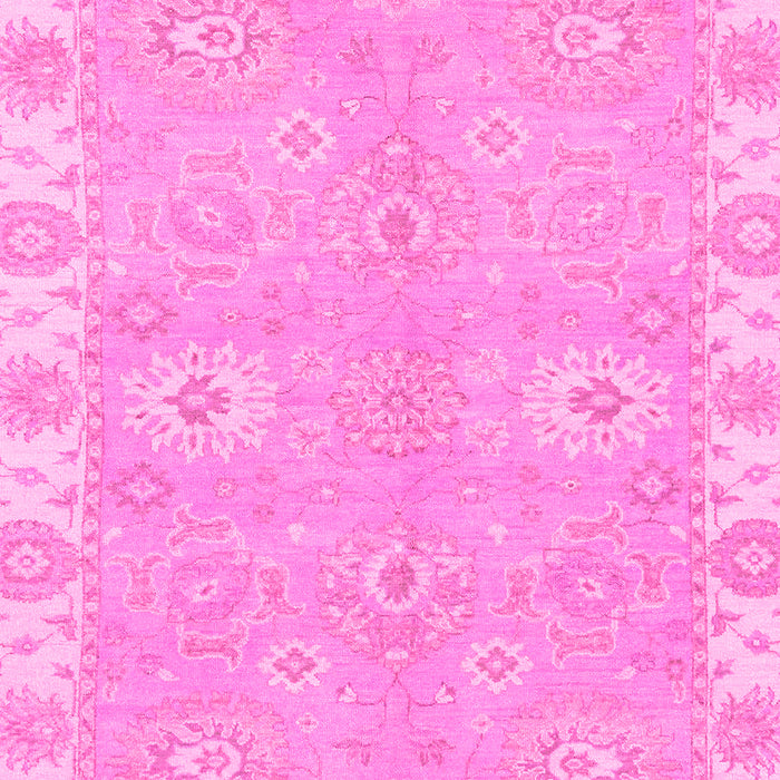 Machine Washable Oriental Pink Traditional Rug, wshabs4019pnk
