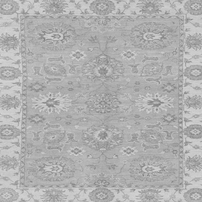 Square Machine Washable Oriental Gray Traditional Rug, wshabs4019gry