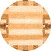 Round Solid Orange Modern Rug, abs401org