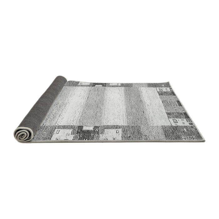 Sideview of Solid Gray Modern Rug, abs401gry