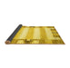 Sideview of Solid Yellow Modern Rug, abs401yw