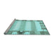 Sideview of Machine Washable Solid Light Blue Modern Rug, wshabs401lblu