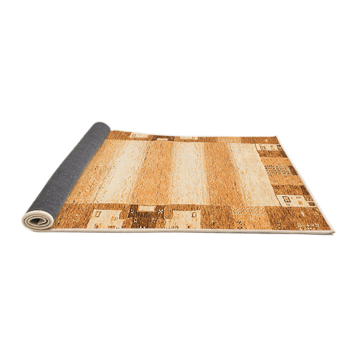 Sideview of Solid Orange Modern Rug, abs401org
