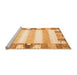 Sideview of Machine Washable Solid Orange Modern Area Rugs, wshabs401org