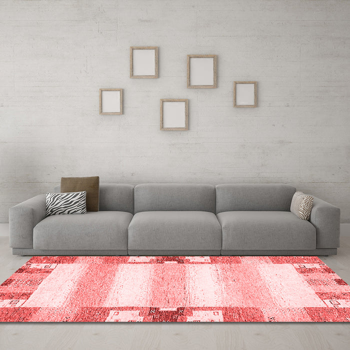 Modern Red Washable Rugs