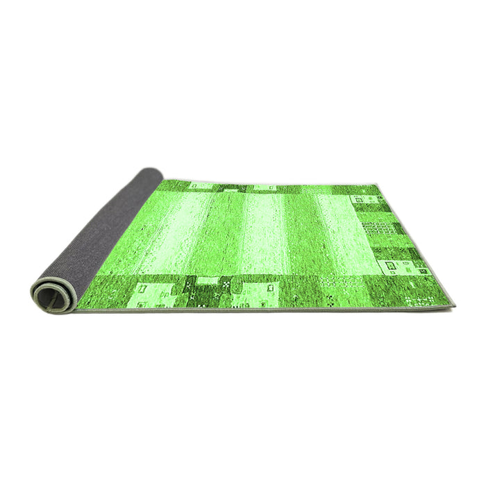 Sideview of Solid Green Modern Rug, abs401grn