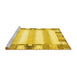 Sideview of Machine Washable Solid Yellow Modern Rug, wshabs401yw