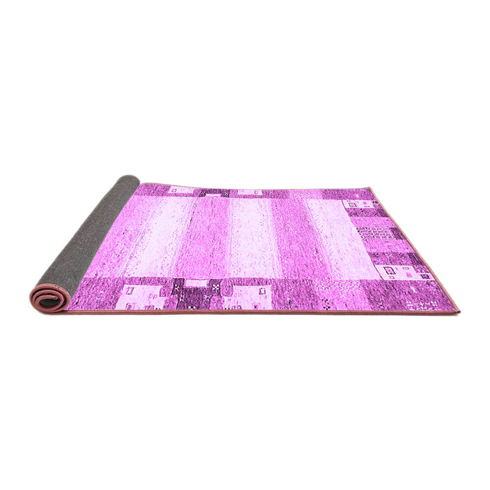Sideview of Solid Purple Modern Rug, abs401pur