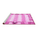 Sideview of Machine Washable Solid Pink Modern Rug, wshabs401pnk