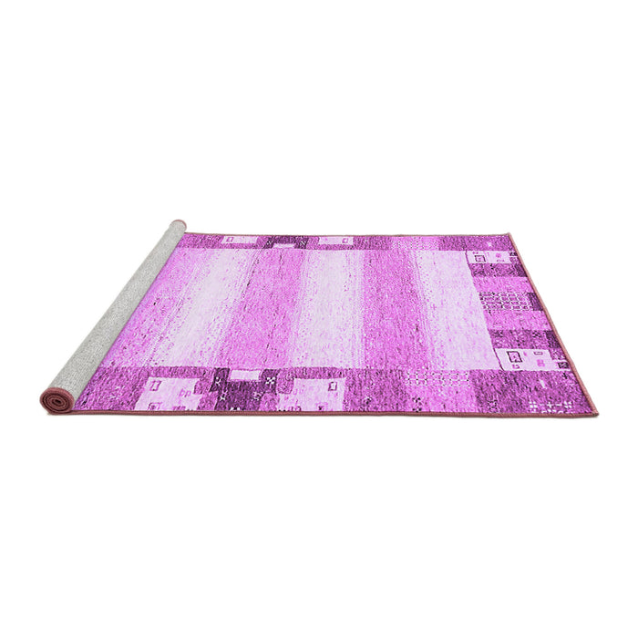 Sideview of Machine Washable Solid Purple Modern Area Rugs, wshabs401pur