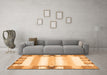 Machine Washable Solid Orange Modern Area Rugs in a Living Room, wshabs401org