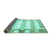 Sideview of Solid Turquoise Modern Rug, abs401turq