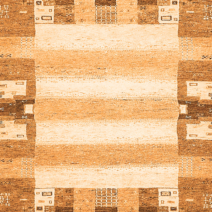 Square Machine Washable Solid Orange Modern Area Rugs, wshabs401org