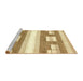 Sideview of Machine Washable Abstract Cinnamon Brown Rug, wshabs402