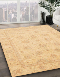 Abstract Mustard Yellow Oriental Rug, abs4020