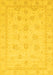 Machine Washable Oriental Yellow Traditional Rug, wshabs4020yw