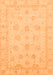 Machine Washable Oriental Orange Traditional Area Rugs, wshabs4020org