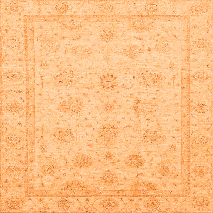 Square Oriental Orange Traditional Rug, abs4020org