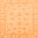 Square Oriental Orange Traditional Rug, abs4020org