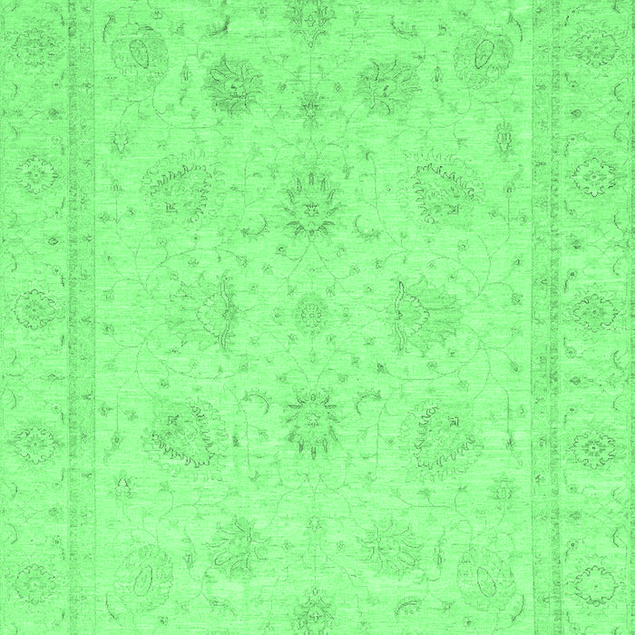 Machine Washable Oriental Emerald Green Traditional Area Rugs, wshabs4020emgrn