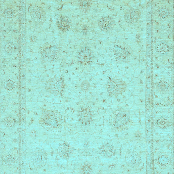 Machine Washable Oriental Light Blue Traditional Rug, wshabs4020lblu
