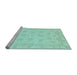 Sideview of Machine Washable Oriental Light Blue Traditional Rug, wshabs4020lblu