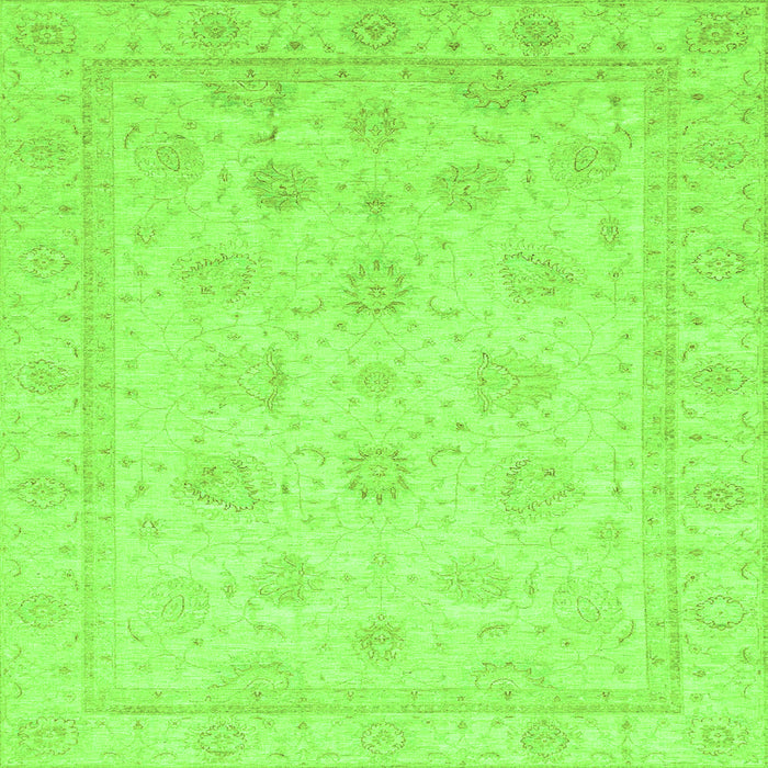 Square Oriental Green Traditional Rug, abs4020grn