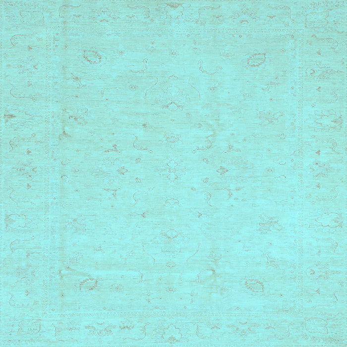 Square Oriental Light Blue Traditional Rug, abs4021lblu