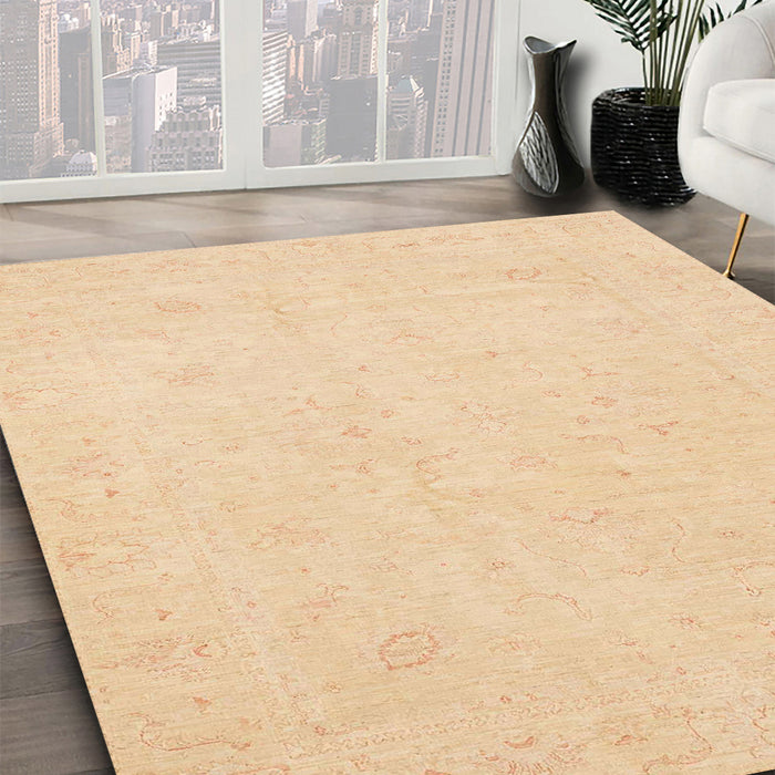 Machine Washable Abstract Brown Gold Rug in a Family Room, wshabs4021