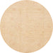 Round Machine Washable Abstract Brown Gold Rug, wshabs4021