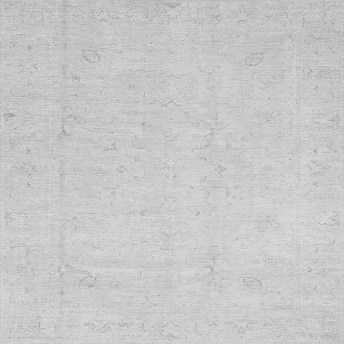 Square Machine Washable Oriental Gray Traditional Rug, wshabs4021gry