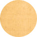 Round Oriental Brown Traditional Rug, abs4021brn