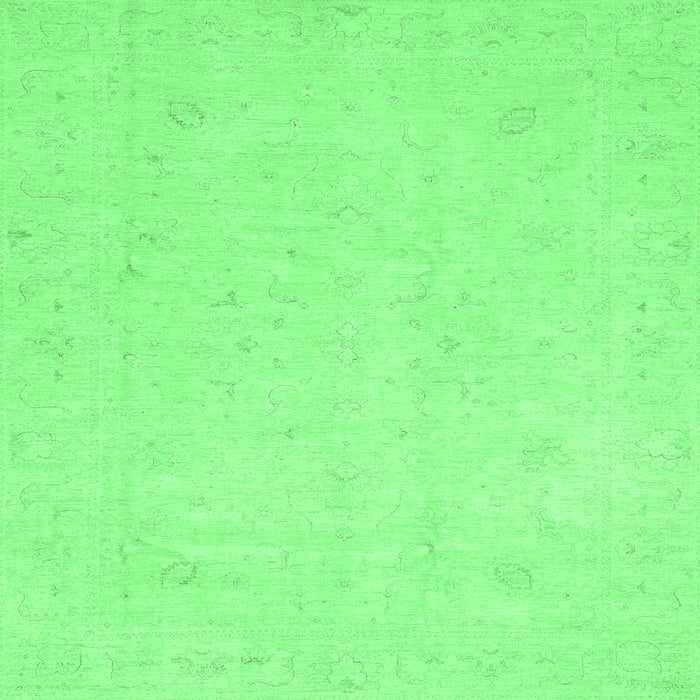 Square Oriental Emerald Green Traditional Rug, abs4021emgrn